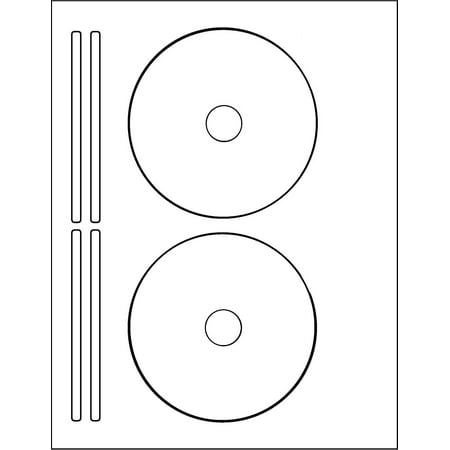 Cd Spine Labels - OfficeSmartLabels Compatible DISC CD DVD Full Face Labels with Spine (2 Labels Per Sheet, White, 150 Sheets)
