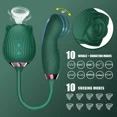 thumbnail image 2 of XBONP Rose Vibrator Sucking Vibrator 10 Speed Vibrating Rose Toy G-Spot Massager Sex Toys Green, 2 of 7