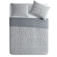 thumbnail image 6 of Mainstays Full/Queen Quilt - Light Grey Velvet - Zig Zag Stripe, Reversible Bedding, 6 of 9