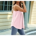 thumbnail image 5 of Dycnvjo Women'S Tank Tops Sleeveless Summer Top Spaghetti Strap Spring Shirt Loose Fit Beach Vacation 2025 Casual Light Pink L, 5 of 7