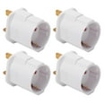 thumbnail image 1 of 2 Pin To 3 Pin Plug Adapter, Brass Post 4PCS EU To UK Plug High Efficiency With Fuse For Business And Travel White, 1 of 8