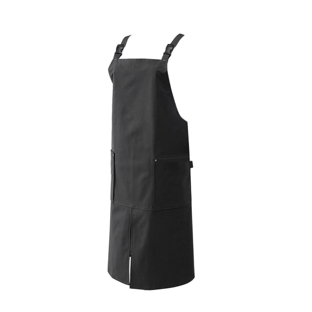 Delantal con pechera alta, delantal impermeable, ropa de trabajo para restaurante y café, delantal de cocina a la moda para alfareros, uniforme de , Gris