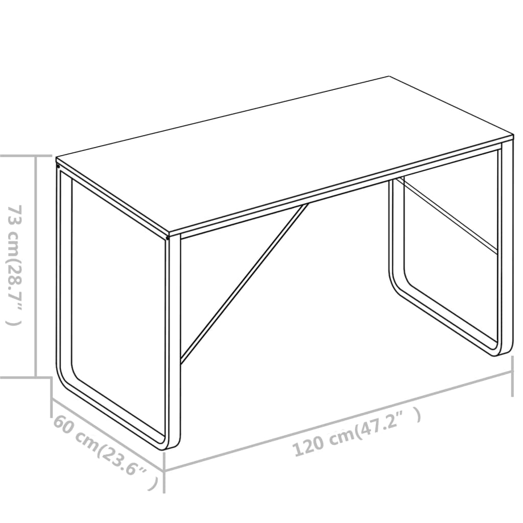 Kepooman Home Office Modern Computer Desk Dining Table, 47.2" x 23.6" x 28.7", White Kepooman Home Office Modern Computer Desk Dining Table, 47.2" x 23.6" x 28.7", White