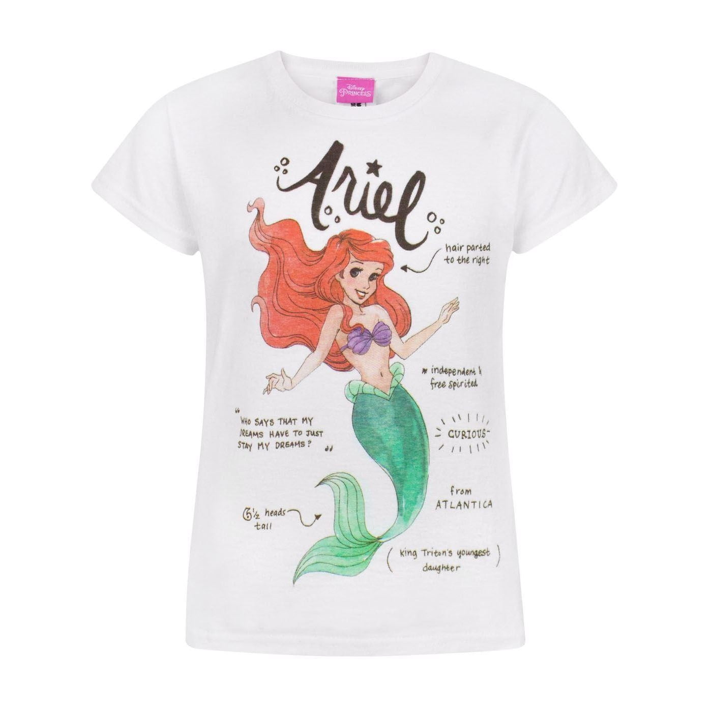 Disney Princess Boys Girls Ariel Short Sleeved T Shirt Walmart