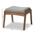 thumbnail image 3 of Home Square 2 Piece Fabric Upholstered Ottoman Set in Gray and Walnut, 3 of 7