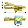 thumbnail image 3 of Superman Supergirl Cute Chibi Character Square Tie Bar Clip Clasp Tack- Silver or Gold, 3 of 6