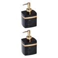thumbnail image 3 of Ruiboury Resin Soap Dispenser Reusable for Tabletop Kitchen Shower Shampoo Bathroom Black 400ml 2Set, 3 of 6