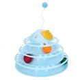 thumbnail image 4 of Cat Turntable Ball Toy, Detachable Cat Tower Track Toy PP Safe 4 Level With Plush Ball For Kitten Blue, 4 of 8