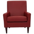 thumbnail image 2 of Pemberly Row Traditional Faux Leather Arm Chair in Red Finish, 2 of 4