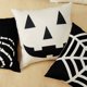 thumbnail image 4 of Fundas De Almohada De Halloween Patrones De Dibujos Animados Funda De Almohada Cuadrada XBTCLXEBCO Blanco-B;17.72" * 17.72", 4 of 5