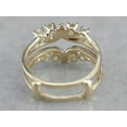 thumbnail image 3 of 14K Yellow Gold Plated 0.40Ct Round Cut Simulated Diamond Enhancer Wedding Guard Ring -5, 3 of 4