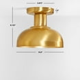 thumbnail image 4 of SAFAVIEH Helm 13 in. Modern Brass Iron Mount Light with Chrome Glass Shade, 4 of 13