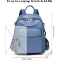 thumbnail image 2 of Sunyuer PU Leather Stylish Travel Backpack - Lightweight and Multi Pockets Sports Yoga Bag for Commuting, 2 of 7