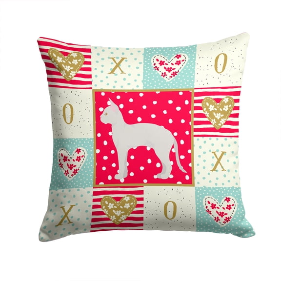 German Rex #3 Cat Love Fabric Decorative Pillow