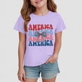 thumbnail image 2 of kpoplk American Flag Shirt Toddler Boys Girls USA Flag Shirts Kids 4th of July T-Shirt Patriotic Tee Tops Outfits(Purple,2-3 Y), 2 of 4