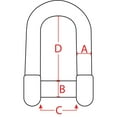 thumbnail image 5 of Extreme Max 3006.8402.4 BoatTector Stainless Steel D Shackle with No-Snag Pin - 1/2", 4-Pack, 5 of 5