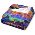 thumbnail image 3 of Throw Blankets Mysterious Peacock Blanket Trippy Fleece Blanket Lightweight Blankets for Adult and Kids 50×60 inches, 3 of 6
