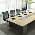 thumbnail image 4 of Costway Chaises d'Invité de Bureau Ensemble de 8 avec Base en Métal et Accoudoirs Chaise de Réception en Maille, 4 of 8