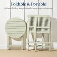 thumbnail image 3 of Best Choice Products 3-Piece Acacia Wood Bistro Set, Folding Patio Furniture w/ 2 Chairs, Table - Sage Green, 3 of 8