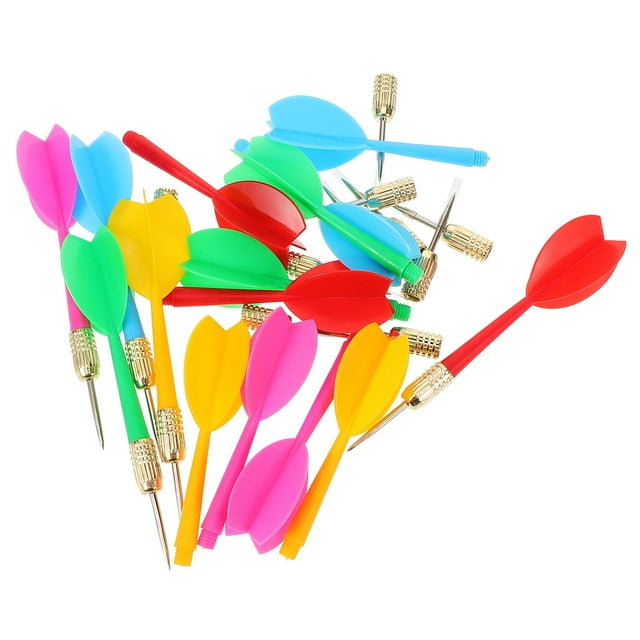 SEWACC Ensemble de 15 Fléchettes à Pointe Métallique avec Vols pour Jeux Intérieurs et Extérieurs