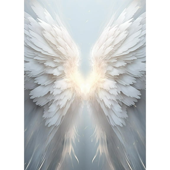 White Wing 5D Diamond Art DIY Paint with Full Drill Round Diamond Gems Painting by Number Kits for Adults Art Craft Home Wall Decor 11.8x15.8inch