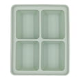 thumbnail image 5 of Hvmvliv Ice Trays 4-Compartments Rectangle-Shape Ice Cubes Trays Large Size Ice Blocks Making Molds with Removable Lids Reusable for Whiskey, Cocktail, Stackable Ice Cubes Green, 5 of 6