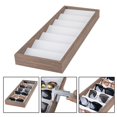 thumbnail image 4 of kusrkot 7 Compartment Wooden Glasses Storage Box Sunglasses Holder Velvet Lining Storage, 4 of 9