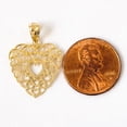 thumbnail image 2 of 14k Yellow Gold Filigree Heart Pendant, 2 of 4