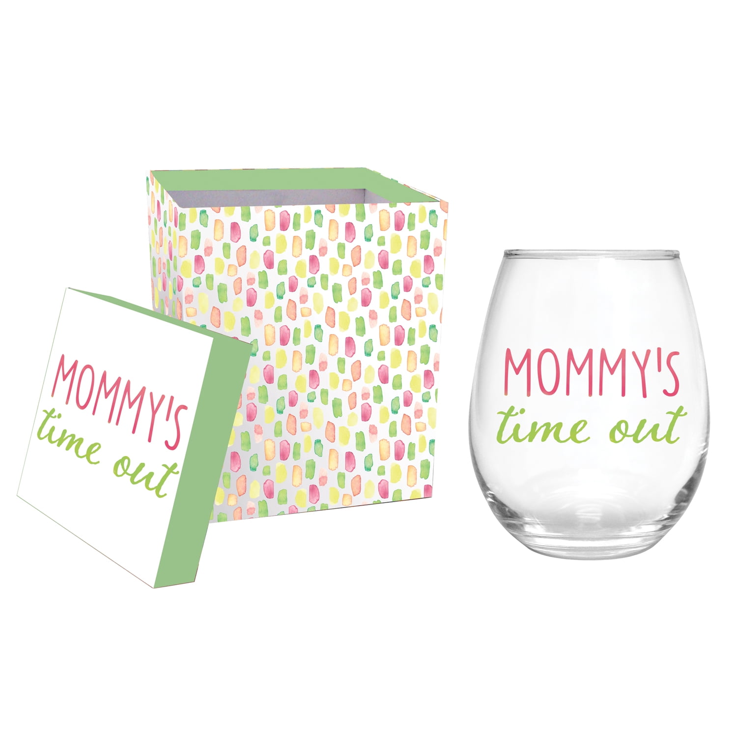 I've Waited 9 Months for This! Funny New Mom Stemless Wine Glass for Expectant Moms and Post Pregnancy Gifts, Funny 18 oz Stemless Wine Glasses for
