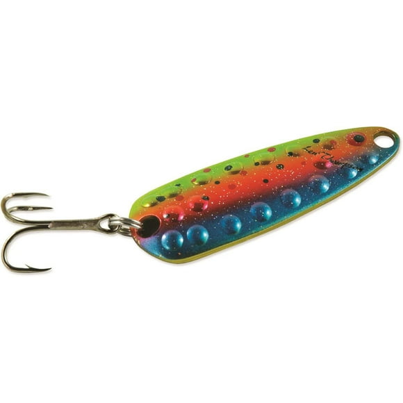 Len Thompson 13 MR Dimpled Series Spoon, 2 1/2", 5/8 oz, Metallic Rainbow (143162), Rust-resistant, solid brass spoon