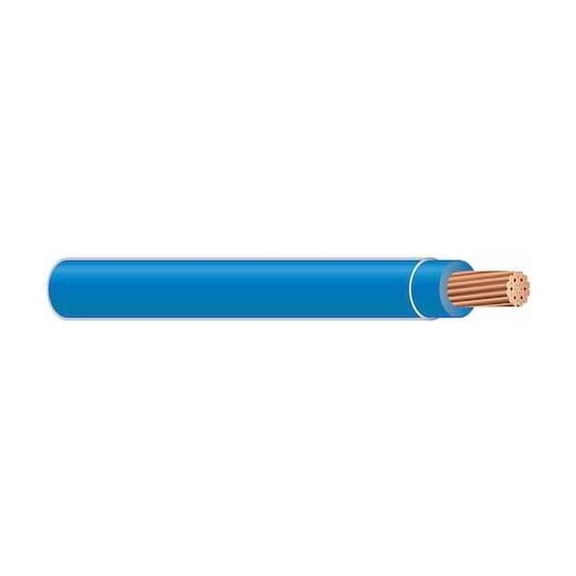 XHHW Building Wire, Copper, 12 AWG, 1C, Blue, Stranded, 500 ft