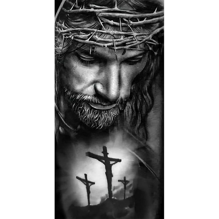 Jesus Diamond Painting by Numbers, Large Size 5D Full Diamond Painting Kits  Religious Jesus Round Shape Diamond Dot Painting Kit Arts Crafts Home Decor  Easter Gift 40x80cm/15.74x31.49in 