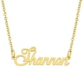 thumbnail image 1 of KISPER 18K Gold Plated Stainless Steel Personalized Name Pendant Necklace, Shannon, 1 of 6