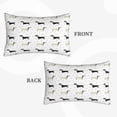 thumbnail image 2 of Gukieu Dachshund Dog Print Plush Pillow Cover, Hidden Zipper Pillow Protector without Pillow Core, Suitable for Bedroom, Office, Car Decoration-20"x30", 2 of 6