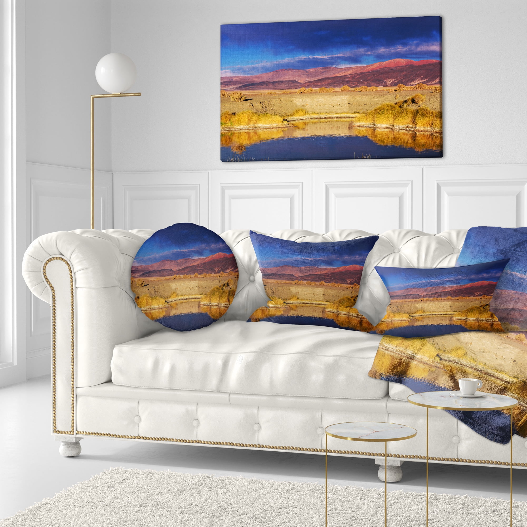 Designart Beautiful Northern Argentina View - African Landscape Printed Throw Pillow - 12x20