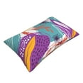 thumbnail image 5 of LNWH Rectangle Pillow Cover, Cartoon Abstract Leaves Art Pattern Cushion Covers Pillowcase for Couch Bedroom Sofa, 16"x24", 5 of 8