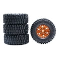 thumbnail image 1 of 4x neumáticos de rueda de goma para coche , actualización 24 para camiones Axial SCX24, modelo de accesorios para Dorado Hugo ruedas de oruga rc, 1 of 8