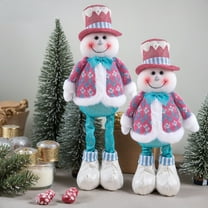 YATAV Long Leg Christmas Plush Doll 16-20 Inches Snowman Santa Claus Christmas Doll Standing Plush Toy for Holiday Winter Home Decoration,Christmas Gifts(B)