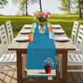 thumbnail image 4 of Table Runners 90 Inches Long Dress Scarves, Blue Daisy Vase Farmhouse Coffee/Dining/Kitchen Table Runner for Living Room, Spring Floral Modern Art 13x90 Inch, 4 of 9