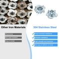 thumbnail image 5 of Uxcell 100-Pack 1/4-UNC T-nut, 5/16" Barrel Length Carbon Steel4-Pronged Tee Nut Threaded Insert Corrosion Resistant Fasteners, 5 of 7