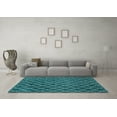 thumbnail image 3 of Ahgly Company Indoor Rectangle Abstract Light Blue Contemporary Area Rugs, 2' x 5', 3 of 4
