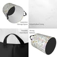 thumbnail image 2 of Sikiie flower and leaf Print Round Dirty Clothes Basket, Waterproof Standing Foldable Storage Basket, for Laundry Room, Bedroom, Bathroom Storage-Small, 2 of 6