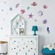 thumbnail image 5 of TOPBATHY Sea World - Adhesivo de pared con diseño de caballito de mar, estrella y concha para dormitorio y sala de estar, 5 of 7