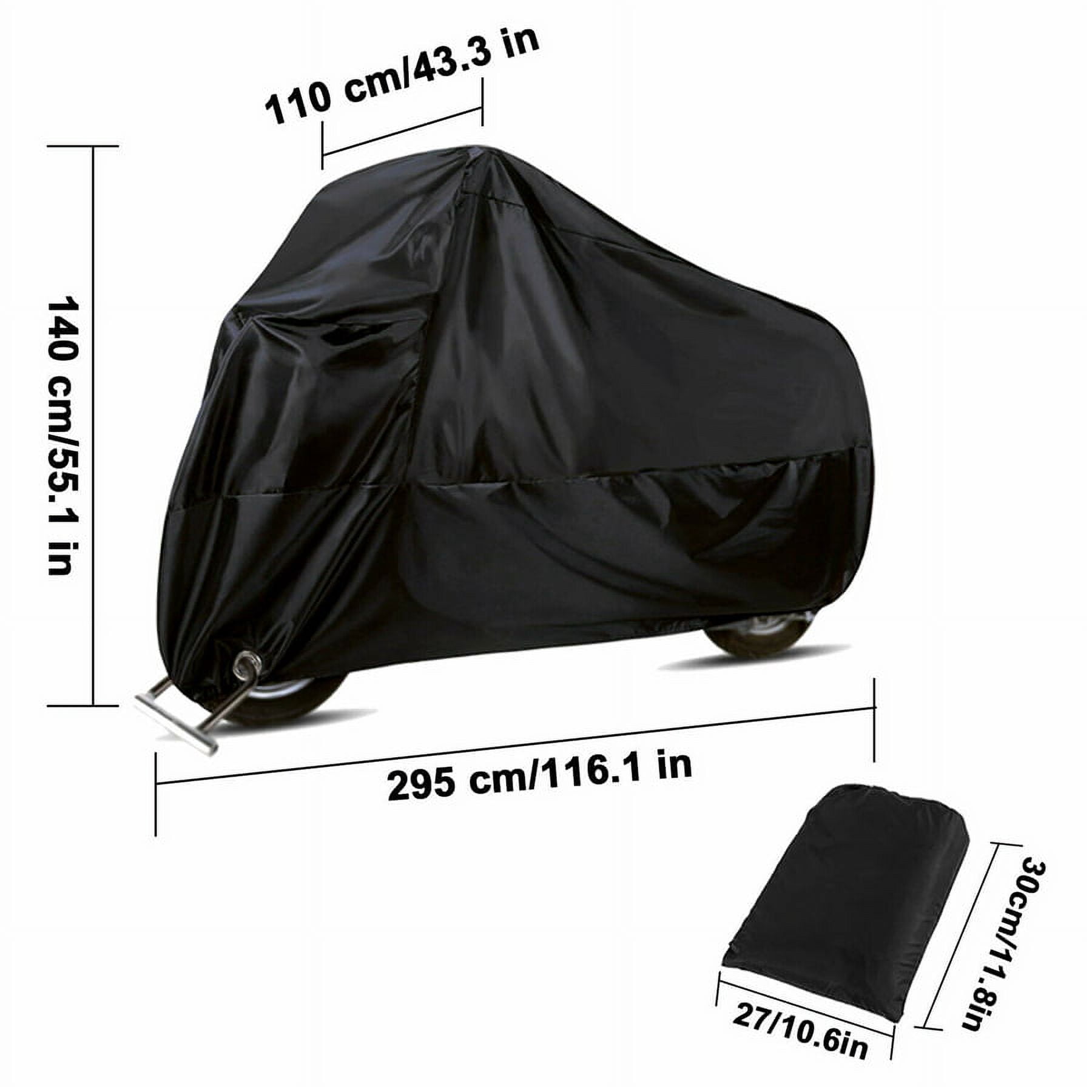 Zyutaosan Product: Xxxxl Motorcycle Cover Rain Dust Waterproof Protector Outdoor Black Color