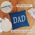 thumbnail image 2 of Happy Fathers Day Pillow Covers 16x16 Set of 4 Blue Throw Pillow Covers I Love Dad Cushion Covers Pillow Case Gift for PaPa Grandpa Birthday Home Outdoor Sofa Decoration (16 by 16), 2 of 6
