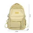thumbnail image 2 of WIZUTIZ Travel Backpack for Women Womens Backpacks with Adjustable Strap Zipper Pockets Backpacks Medium Solid Bags Water Resistant Durable Bag 1 PC Yellow, 2 of 6