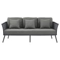 thumbnail image 6 of Lounge Sofa, Grey Gray, Aluminum, Metal, Fabric, Modern Contemporary, Outdoor Patio Balcony Cafe Bistro Garden Furniture Hotel Hospitality, 6 of 7