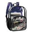 thumbnail image 2 of Ttyddzy Clear Backpack Heavy Duty PVC Transparent Backpack for College Workplace, Purple Saturn, 2 of 8