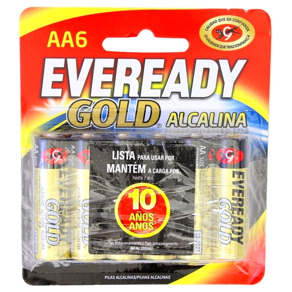 Pilas Eveready Gold AA 6 pzas