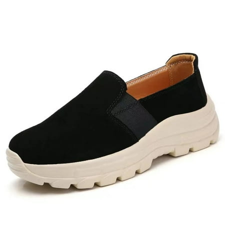 

Women‘s Suede Thick Sole Slip-on Loafers Casual Sports Shoes